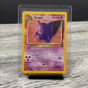 Pokémon | Fossil #20/62: Gengar (1999) - Vintage Collectible Trading Card